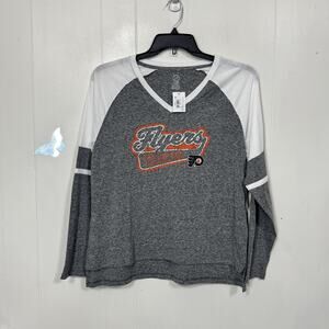 Philadelphia Flyers‎ Shirt Womens Large NHL Hockey Long Sleeve Pullover Top